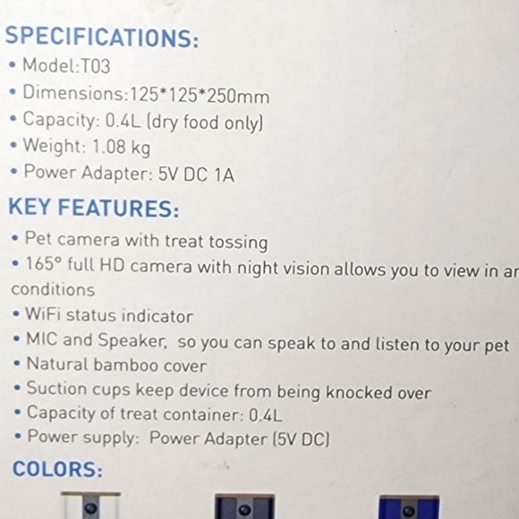 Nib 3in1 Treat Tosser + 2 way speakers + camera (WiFi+app) Attn ALL Pet Lovers - Picture 6 of 11